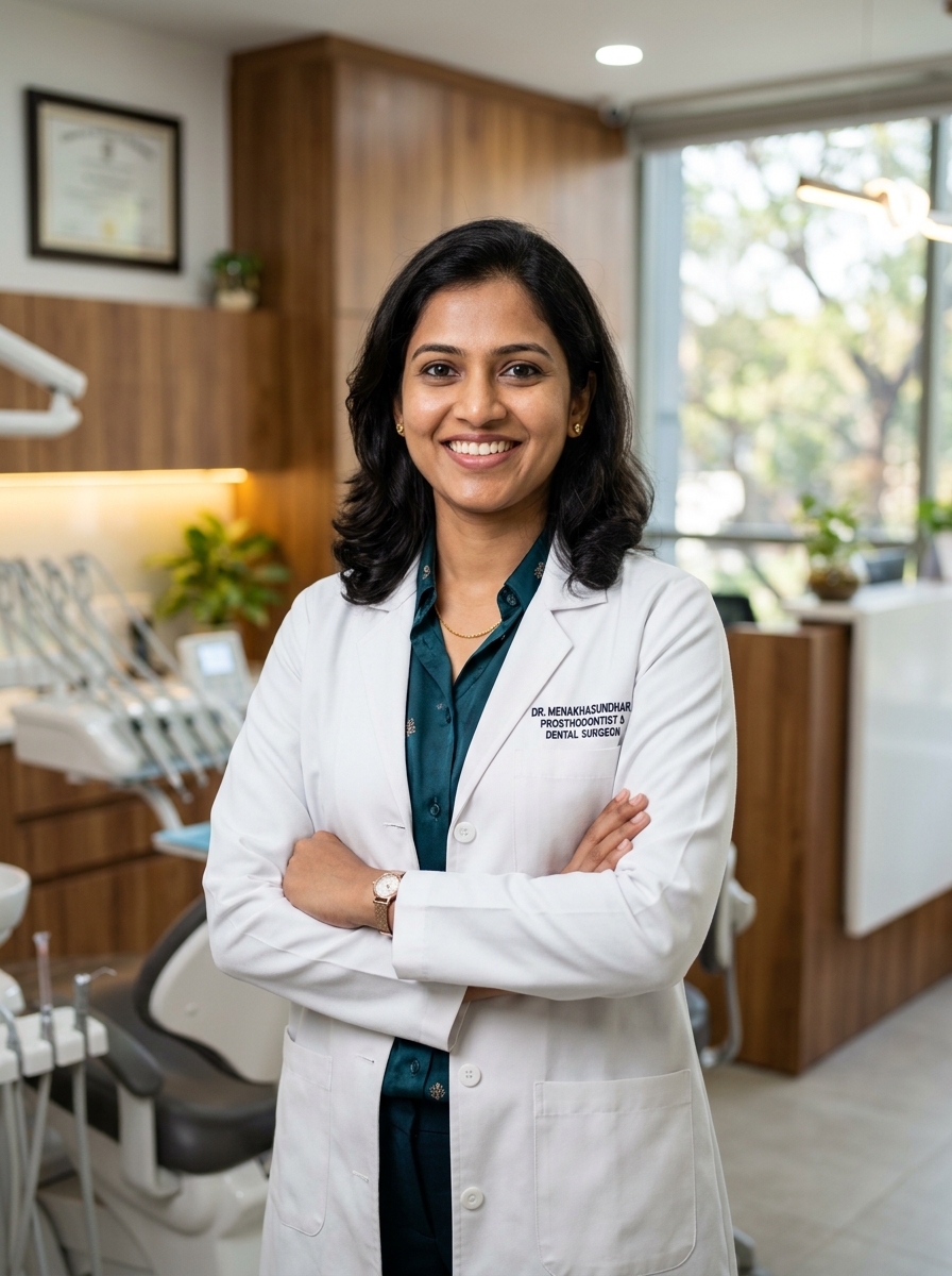 Dr. P. Menakhasundhari M.D.S., Prosthodontist and Implantologist at Dr Menakha's Dentistry Kolathur